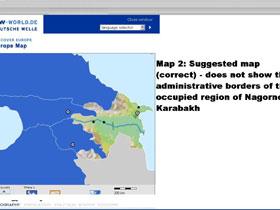 "Deutsche Welle" устранила на своем сайте еще одну ошибку, связанную с картой Азербайджана