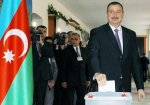 Кандидат в президенты Ильхам Алиев принял участие в голосовании [ФОТО]