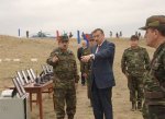 Президент Азербайджана наблюдал за ходом учений с участием бронированной ...